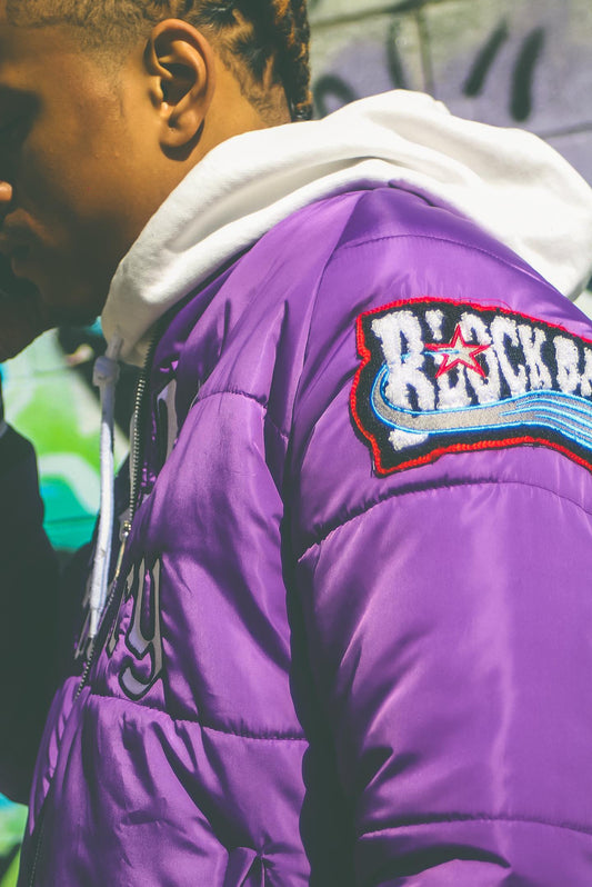 BLOCK BABY PUFFER (purple)